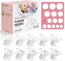 Flange Sizing Kit with 10PCS Flange Inserts 13/15/17/19/21Mm, Silicone Breast Pu