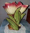 McCoy Pottery Double Tulip Flower Vase Planter Mid Century Ceramic Art Pink