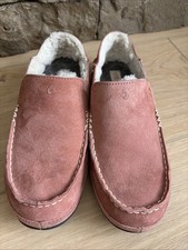 OLUKAI Nohea Slipper, Womens Slip-On Shoes Sz. 9 EUR 39 Shearling Premium Nubuck