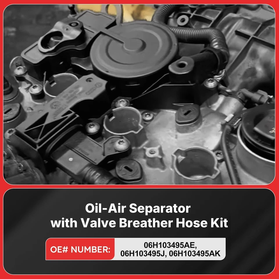 06H103495AE 06H103495J 06H103495AK PCV Valve Engine Crankcase Vent Valve Oil ... - Image 3 of 4