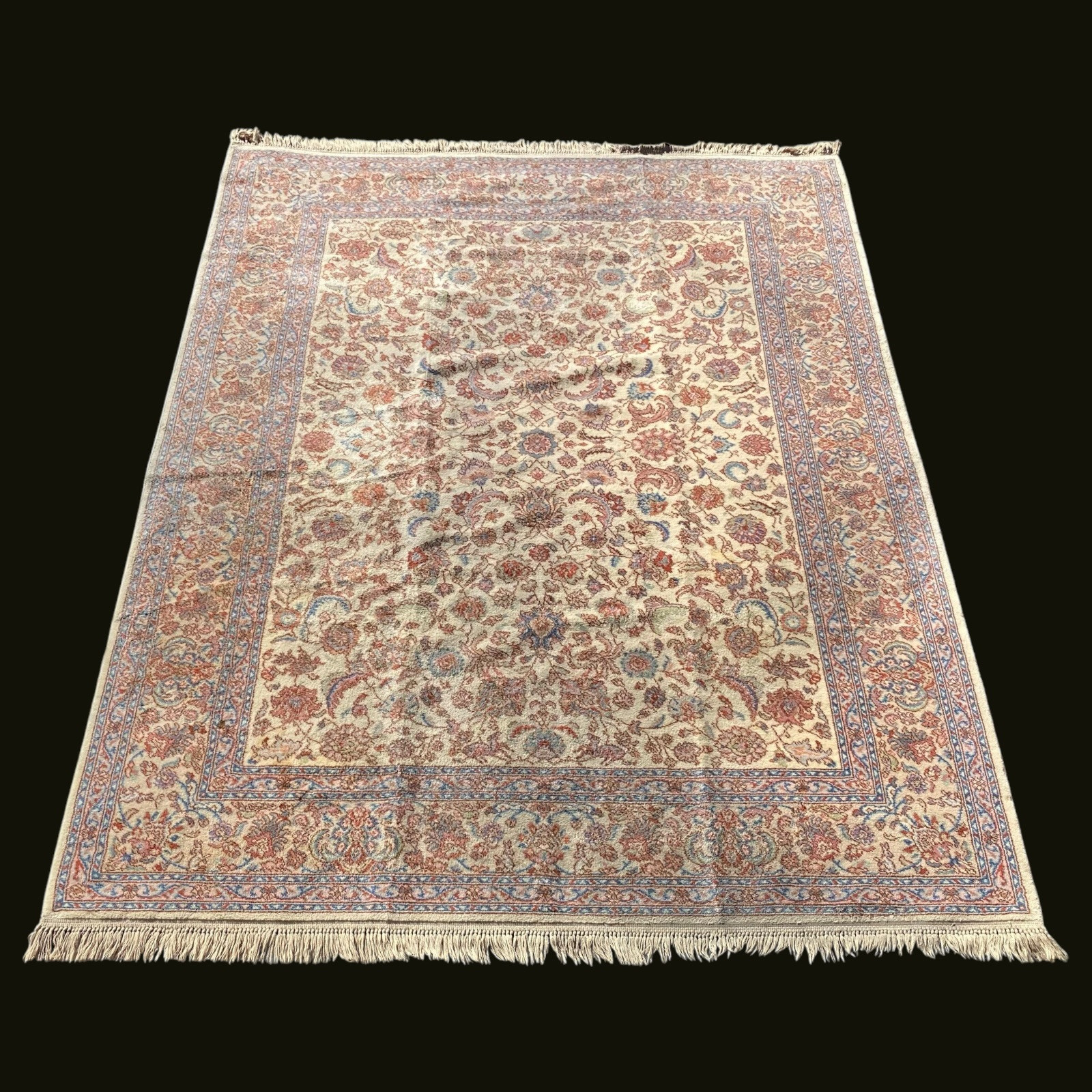 Karastan Wool Rug 565 Floral 9x12 ft Oriental Rug Machine Woven in USA