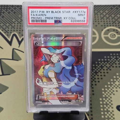 Fa/Karen Pokemon Xy Black Star Promo XY177a NM PSA 9