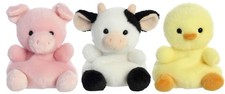 Aurora Palm Pals Set of Three - Sweetie Cow, Wizard Pig and Betsy Chick...