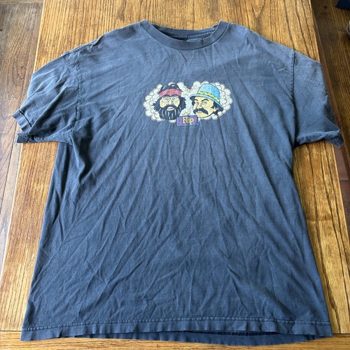 Vintage 90's Flip Skateboards Skate Cheech and Chong T-Shirt XL