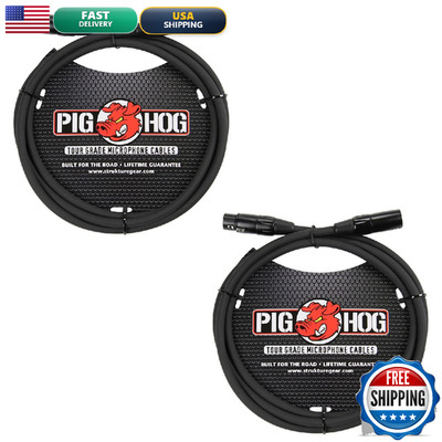 Briskdrop Pig Hog Phm6 8Mm Mic Cable 6Ft Xlr - 2 Pack 811054034800