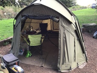 Abode Large 3 Man Carp Fishing Bivvy With Carry Bag 3.66m L X 2.85W X 1.8H