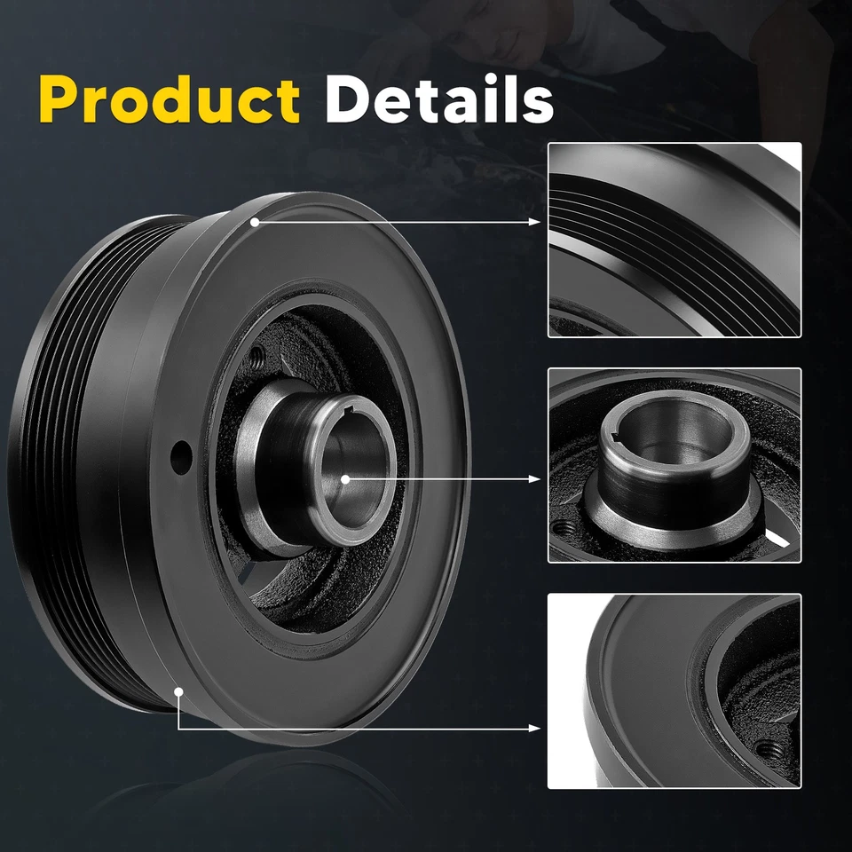 New Engine Harmonic Balancer for Ford E-150 Econoline F-150 F-250 F-350 87-95 - Image 3 of 4