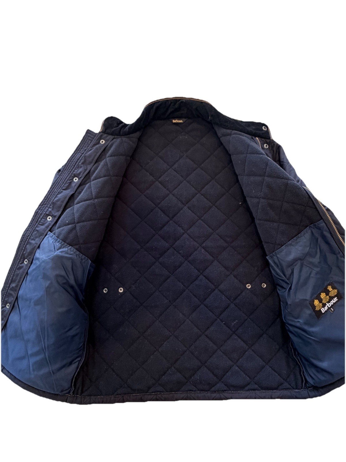 Barbour Quilted Diamond Pattern Jacket Black Size… - image 3