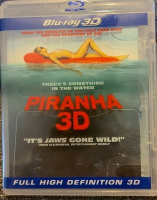 Piranha (Blu-ray Disc, 2011, 3D) Full High Definition 3D Glasses NOT Included 