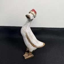 Vintage Tii Collections Folk Art Resin Holiday Christmas Duck Figure Cabin Lodge