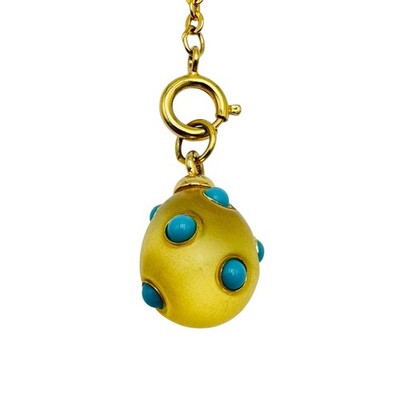 Joan Rivers Jeweled Faberge Egg Charm With Extender Gold Tone New W/O Box RARE