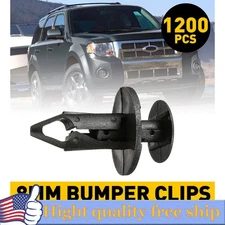 1200PCS 8mm Bumper Retainer Clips Auto Car Plastic Push Rivets Fastener Fender Y