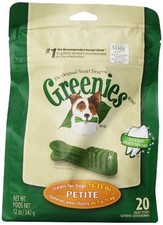 Greenies Original Canine Dental Chews - Petite Size - TREAT-PAK Package 355mL 