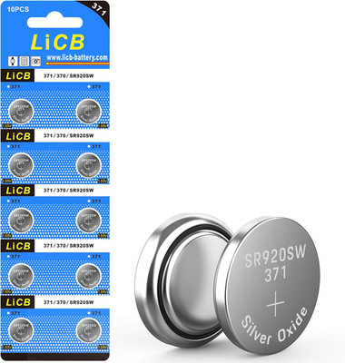 10 Pack 371 SR920SW Bateria de reloj de larga duracion oxido de plata 1.55V
