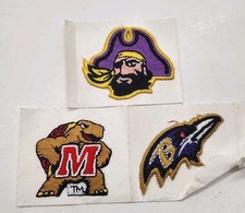 Bundle of 3 Stick  On Embroidered Patches   Sports Theme   New on Release Paper