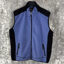 10,000 FT Above Sea Level Size L Fleece Full Zip Sleeveless 2 Tone Jacket Pocket