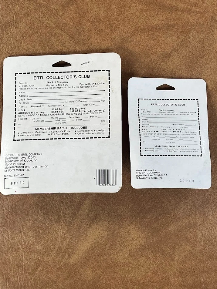 Vintage 1986 Ertl Ford TW-35 Tractor & Tractor W/ Cab New 1/64 NOS Lot of 2 - Image 4 of 4