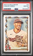 2023 Topps Allen & Ginter Carlos Correa Base PSA 10 POP 1! Rare Twins SP