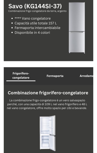 ✅️ Frigorifero combinato 157 litri Respekta Termostato Regolabile Frigo Luce LED - Foto 2 di 10