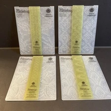 4 Cricut Cuttlebug Embossing Folder Assortment 4 1/2” X 5 3/4” Anna Griffin