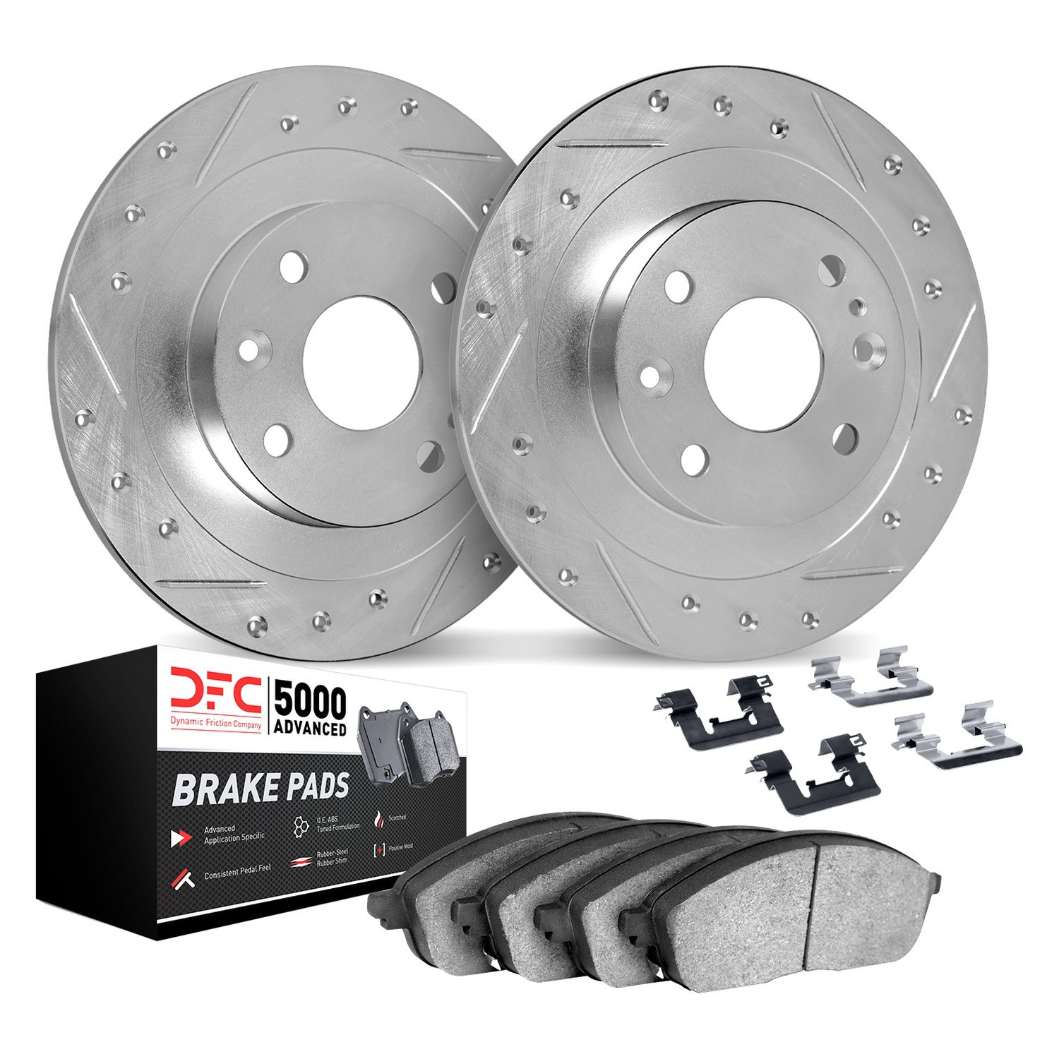 For Lotus Elite 1977 DFC PRO-KIT 5000+ Drilled & Slotted Front Brake Kit
