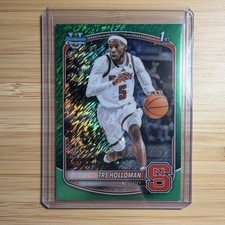2025-26 Bowman Basketball #BCP-81 Tre Holloman Green  /99 NC State 