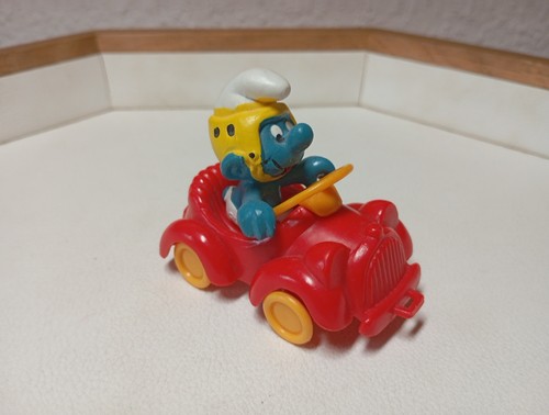 Schleich Superschlumpf Auto rot Fahrer - 40210 - Schlümpfe car driver Lenkrad