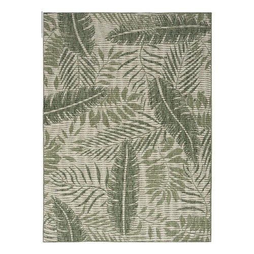 Nourison Garden Oasis 60x84" Outdoor Polypropylen Stoff Teppich in Elfenbein/Grün - Bild 1 von 11