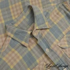 #1 MENS Wythe Sky Blue Lemon Multi Plaid Chore Twill Flannel Button Down Shirt M