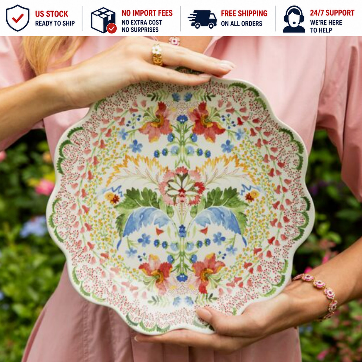 Juliska Sofia Dinner Plate Set of 4 - Multicolor