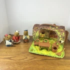 Fisher Price Vintage 1979 Woodsey Squirrel Family Log House Play Set