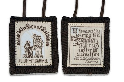 Official Our Lady of Mount Carmel Brown Scapular  100% Wool 1Pack
