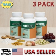 3 Pack Emma Gut Health Supplement 180 Capsules for Bloating Relief  Leaky Gut