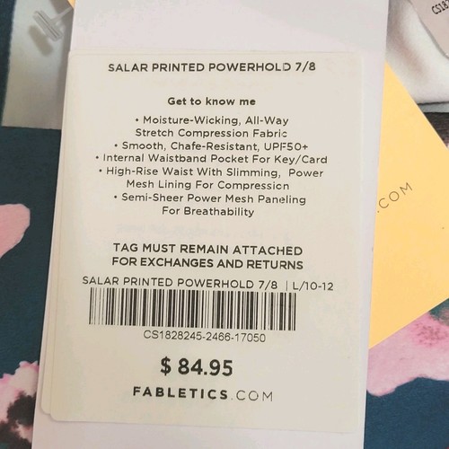 *NWT FABLETICS Leggings Women's Large Powerhold Salar Print Yoga Athleisure 32W - Picture 2 of 8