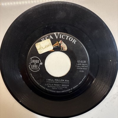 Little Peggy March   I Will Follow Him VG+ 45RPM RCA Victor 47-8139 Record 1963