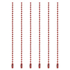 Ball Bead Chains, 4.7 Inch, Red 60 Pcs , Dog Tag Chain Keychain
