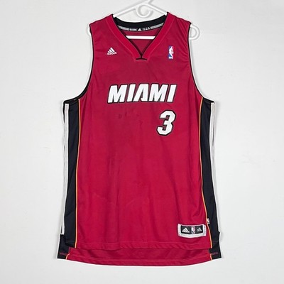 Adidas Miami Heat Dwyane Wade NBA Jersey Mens XXL Red  Swingman 3 Basketball