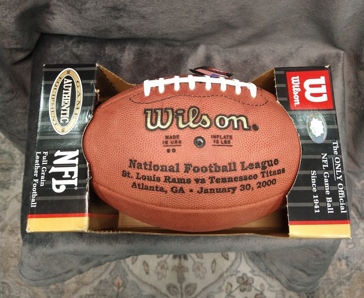 Vintage Super Bowl XXXIV (34) Official Leather Game Ball - Rams vs