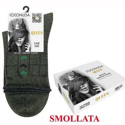 Coconuda Queen I.03 Damen Strumpfhose kurz warm Baumwolle Stretch - 12 Paar