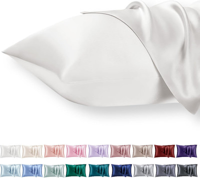 Vielit 2er Set Satin Kissnbezug 40 x 80 mit Zip,Weich wie EIN Silk Pillowcase,wi