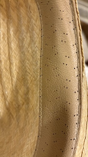 Sears Vintage Straw Cowboy Hat Western Style With Embroidered Band Size 7 1/4 - Picture 10 of 13