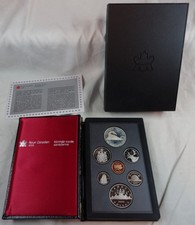 1986 Canada Proof Set 7 Coins Royal Canadian Mint 50% Silver Dollar