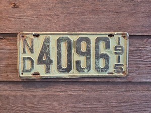 North Dakota License Plate 1915