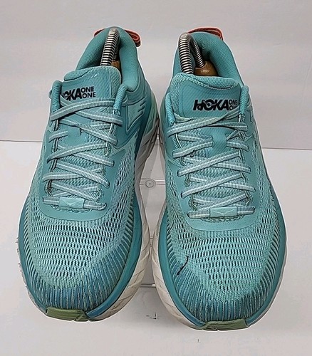 Womens Hoka One One Bondi 7 Aquarelle Athletic Running Shoes. Size 7 Wide - Picture 4 of 9