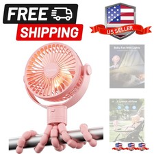Stroller Fan Rechargeable Battery Powered Portable Fans, Head Detachable 360 ...
