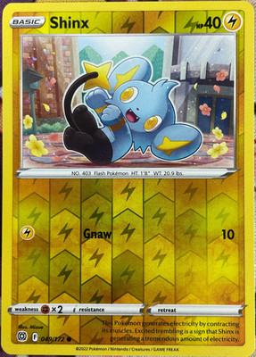 Shinx Reverse Holo - 049/172 - Brilliant Stars Pokemon 2022