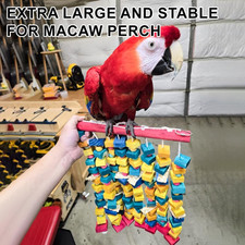 Extra Large Bird Toys for Macaws Multicolored Wooden Blocks Chewing Toy Parrot