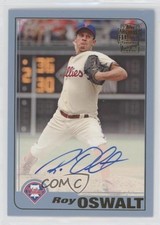 2017 Topps Archives Fan Favorite 2001 Light Blue 9/75 Roy Oswalt Auto s1i