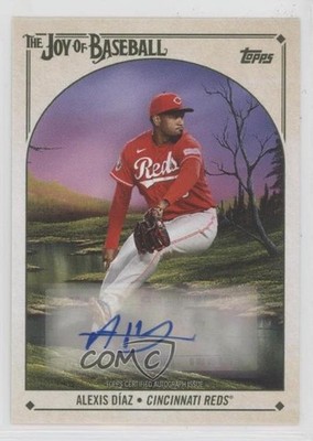 2023 Topps X Bob Ross The Joy of Baseball Auto Alexis Diaz #85A Auto 04yw