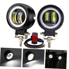 Motorcycle LED Fog Lights, 3Inch 20W Round Motorcycle Driving Spotlights White